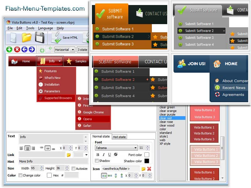 Windows 7 Flash Menu Builder 1.0 full